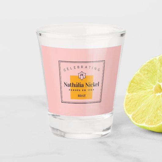 Champagne Toast Shot Glas (Voorkant)