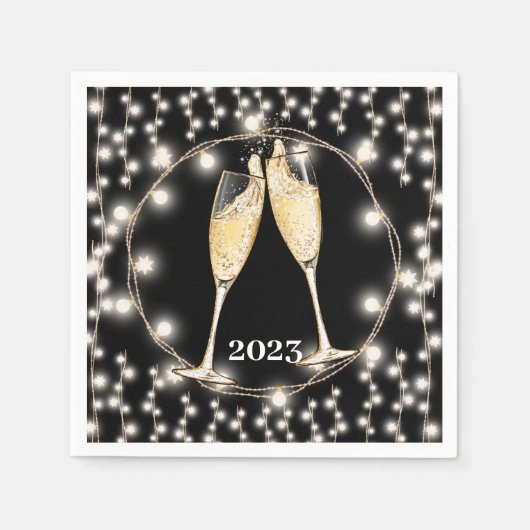 Champagne Toast String Lights Classic Servet (Voorkant)