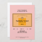 Champagne Toast uitnodiging (Voorkant / Achterkant)