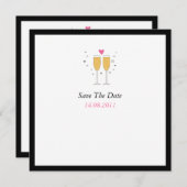 Champagne Toast Wedding Save the Date (Voorkant / Achterkant)
