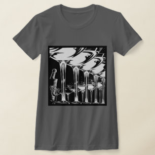Champagne Toren Art Deco Grafisch  T-shirt