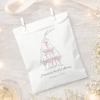 Champagne Toren Roze Flirterig Boog Bruidsdouche Bedankzakje