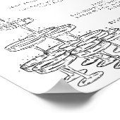 Champagne Tower Bar Menu Sign 8x10 Poster (Hoek)