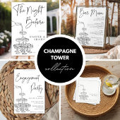 Champagne Tower Custom Wedding Sign Poster
