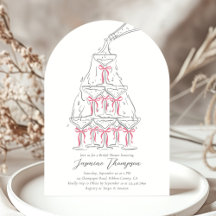 Champagne Tower Roze Coquette Bow Vrijgezellenfees