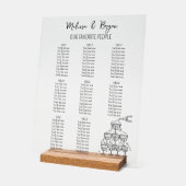 Champagne Tower Wedding seating small Acryl Bord (Hoek)