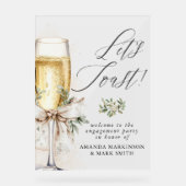 Champagne Trinquons au Mariage d'Hiver de Fiançail (Recto)