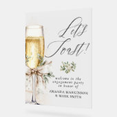 Champagne Trinquons au Mariage d'Hiver de Fiançail (Angle)