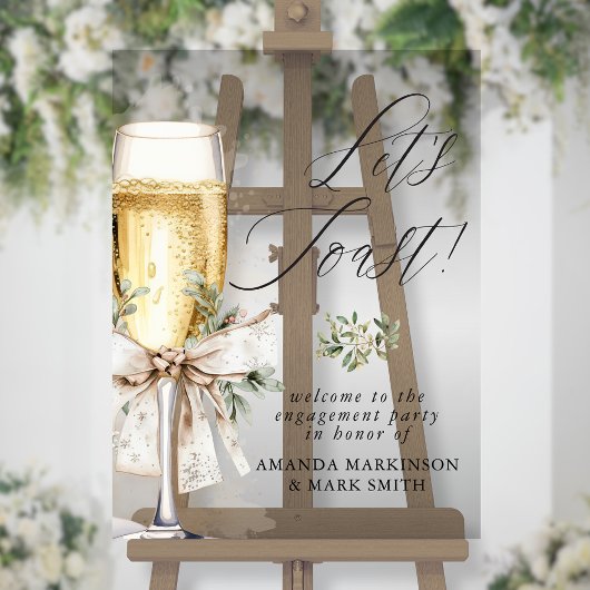 Champagne Trinquons au Mariage d'Hiver de Fiançail