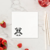 Champagne Verjaardag Bow Initialen Servet (Insitu)