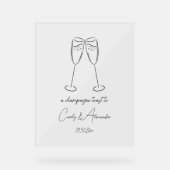 Champagne Verre Champagne Toast Mariage Bar (Recto)