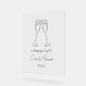 Champagne Verre Champagne Toast Mariage Bar (Angle)