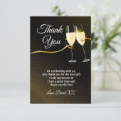 Champagne, vin, adulte, carte de remerciements (Debout devant)