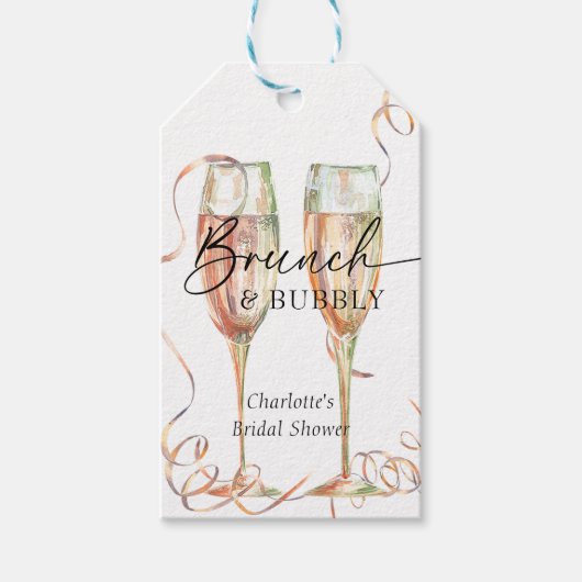 Champagne Vrijgezellenfeest Cadeaulabel (Voorkant)