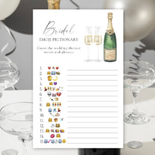 Champagne vrijgezellenfeest emoji pictionary spel