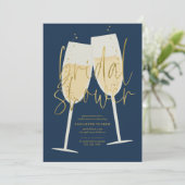 Champagne Vrijgezellenfeest Kaart (Staand voorkant)