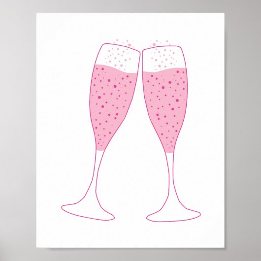 Champagne Wall Art Poster (Voorkant)
