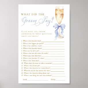 Champagne Wat zei de bruidegom? Game Digitaal Poster