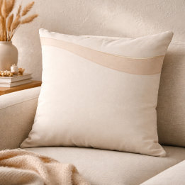 Champagne Wave Neutrals Throw Pillow Kussen