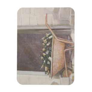 Champagne Wheelbarrow 1985 Magneet