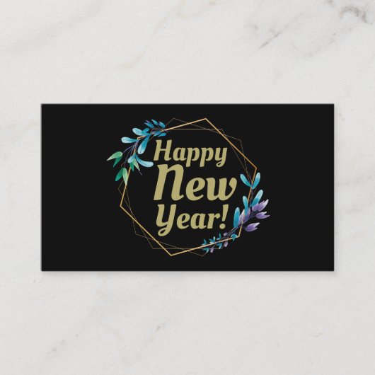 Champagne & Wreath, New Year's Eve Party Ticket Informatiekaartje (Voorkant)