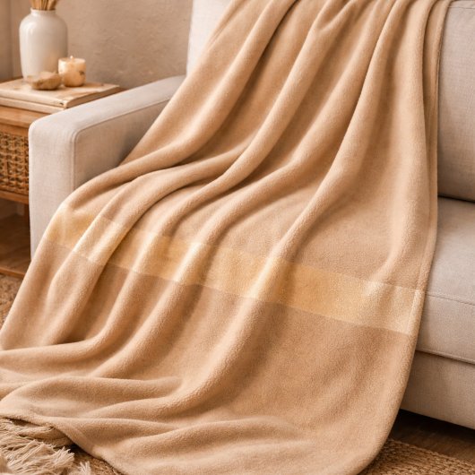 Champagne Zand Horizon Fleece Deken