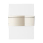 Champagne Zwart Formeel Elegant Script Bruiloft Uitnodigingen Wikkel (Achterkant Voorbeeld)