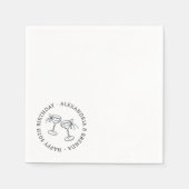 champagneboog servet (Voorkant)