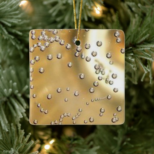 Champagnebubbels 2 keramisch ornament (Boom)