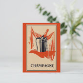  champagnefeest en verjaardag briefkaart (Staand voorkant)