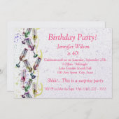 Champagnefeest/ Verjaardag Kaart (Voorkant / Achterkant)