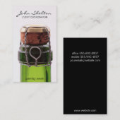 Champagnefles | Close-up Visitekaartje (Voorkant / Achterkant)