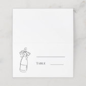 Champagnefles handgetekend feest (Buitenkant ongevouwen)