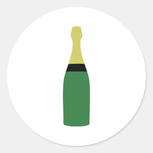 champagnefles ronde sticker (Voorkant)