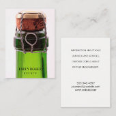 Champagnefles Visitekaartje (Voorkant / Achterkant)