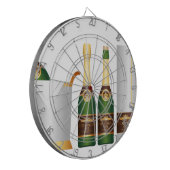 champagneflessen dartbord (Voorkant Links)