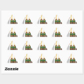 champagneflessen driehoek sticker (Vel)