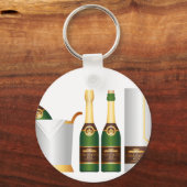 champagneflessen sleutelhanger (Voorkant)