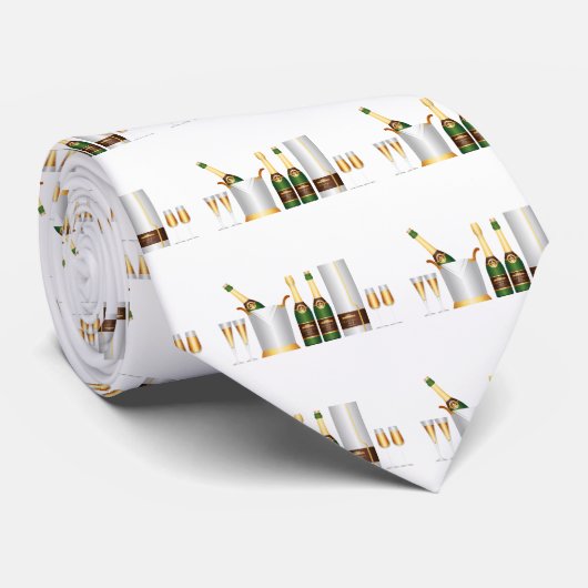 champagneflessen stropdas (Opgerold)