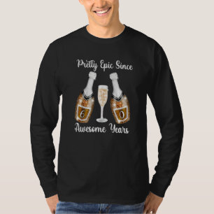Champagneflessen voor 60 jaar oude vrouwen en 60e t-shirt