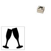 Champagnefluit Rubberstempel (Gestempeld)