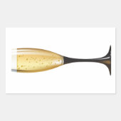 Champagneglassticker Rechthoekige Sticker (Voorkant)