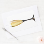Champagneglassticker Rechthoekige Sticker (Envelop)