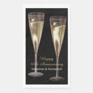 Champagneglazen Custom Wedding Jubileum Party Servet