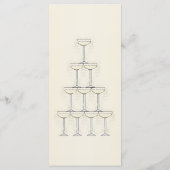 Champagneglazen Huwelijk Menu (Achterkant)