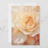 Champagnekleurig Roos Bruiloft Kaart (Achterkant)