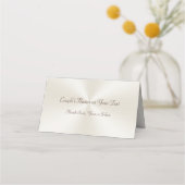 Champagnekleurige gepersonaliseerde trouwkaarten (Achterkant)