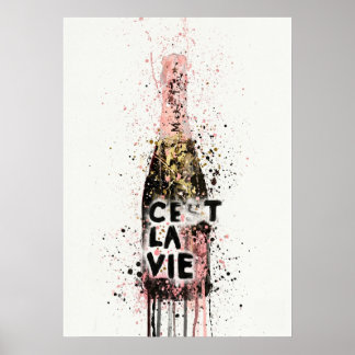 Champagner Graffiti  Poster