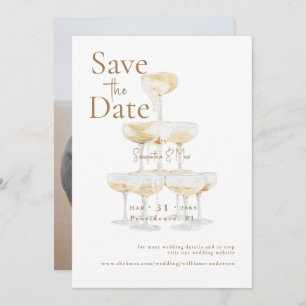 Champagnetoren De twee van ons Foto Save the Date