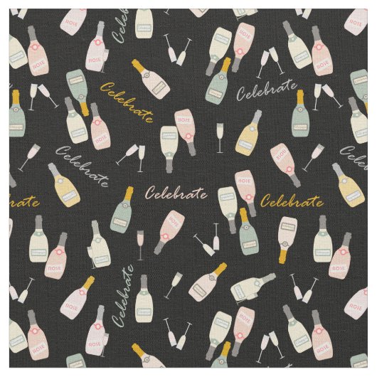 Champagneviering op zwart stof (Close Up)